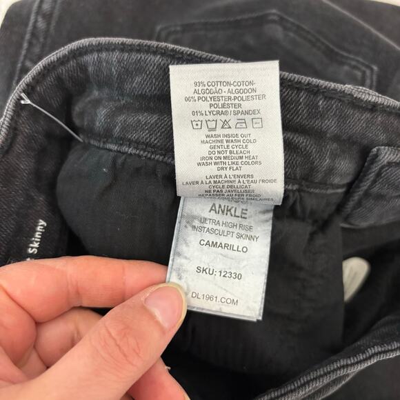 DL1961 x Marianna Hewitt Chrissy Jeans Sz 26 Ultra High-Rise Skinny 2010s - Picture 6 of 9